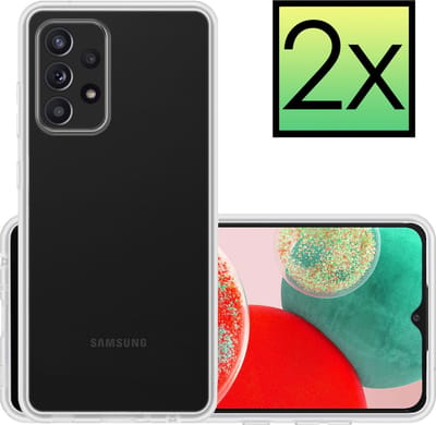 Hoesje - 2 Stuks - Geschikt voor Samsung Galaxy A23 - Sterk & Shockproof - Case Siliconen - Back Cover - Telefoon Hoes - Transparant