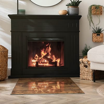 Coloray Vloerplaat Houtkachel - Plaat voor Onder Kachel - 80 cm x 60 cm - Kachel Vloerplaat - Bruin Vloerplaat Kachel - Vloerplaat Voor Kachel - Vloerplaat Openhaard - Houtkachel Accessoires - Plaat Kachel