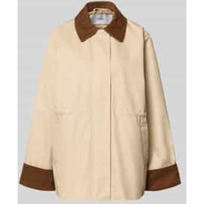 Parka met liggende kraag en steekzakken model 'ANCA'