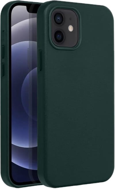 Casify Leren Hoesje geschikt voor MagSafe iPhone 12 Mini Hoesje - Bosgroen