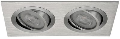 LED inbouwspot Emir -Dubbel Chrome -Koel Wit -Dimbaar -3.5W -Philips LED