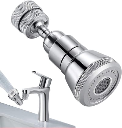 Rotatable Water Tap Spray Nozzle met 720 Graden Beweging, Anti-Splash Waterfilter en Perlators voor Taps met 22mm en 24mm Draad