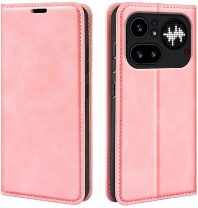 MobyDefend Hoesje - Geschikt voor Nothing Phone (4a) Pro - Luxe Wallet Bookcase (Magnetische Sluiting) - Roze
