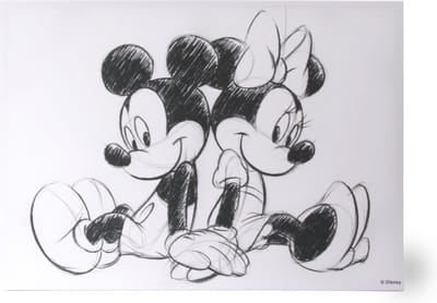 Disney - Mickey Minnie Canvas Sitting - 70x50 cm