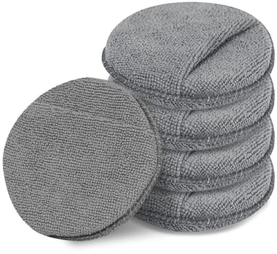 Detailing Applicator Pads - Polijstsponzen Set - Auto Reinigen - Zachte Microvezel - 5 Inch - Blauw Grijs