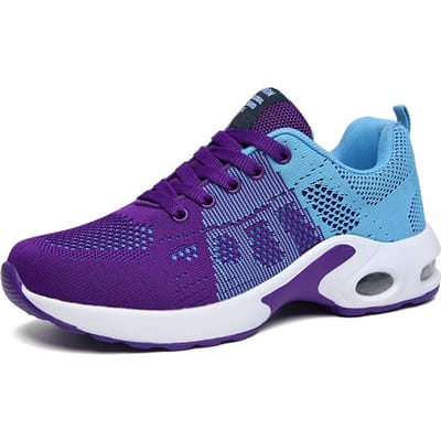 Sportschoenen voor dames Lente Ademende Casual Sneakers Zomer Ademend Luchtkussen Hardloopschoen Zapatillas Mujer 36 blue