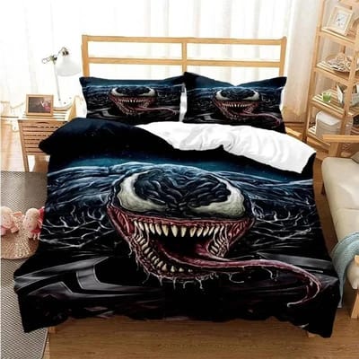 Venoms Beddengoedset Dekbedovertrek Bedset Dekbedovertrek Kussensloop Dekbed King Queen Size Jongens Volwassenen Beddengoedset US Full 200x230cm