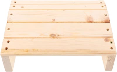 Voetsteun Onder Bureau - Voetenbank Kruk - Ontspannen Zitten - Houten Constructie - 30 x 21 x 11 cm - Houtkleur