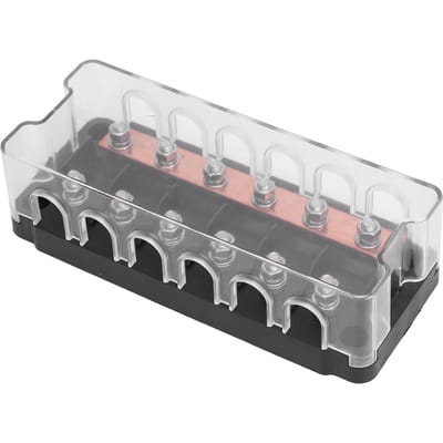 Panneau de fusibles 6 voies MEGA AMG 30 A, 50 A, 60 A, 80 A, 100 A, 125 A, fixation par boulon, pour bateau gray