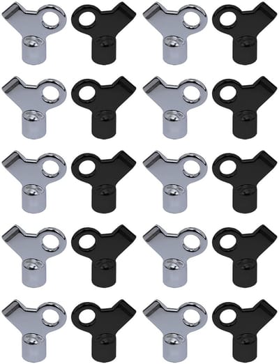 Dailygoods- Radiatorventielsleutel 20 Stuks - Zinklegering - Radiatorontluchtingssleutel - Duurzaam - Handzaam - Efficiënte Luchtafgifte - Ontluchtingssleutel