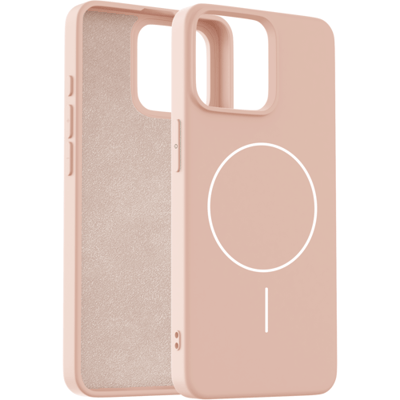 Coverzs Luxe Magnetische Siliconen Hoesje Geschikt voor iPhone 16 Pro – Lichtroze, Slank, Schokbestendig en Premium Design
