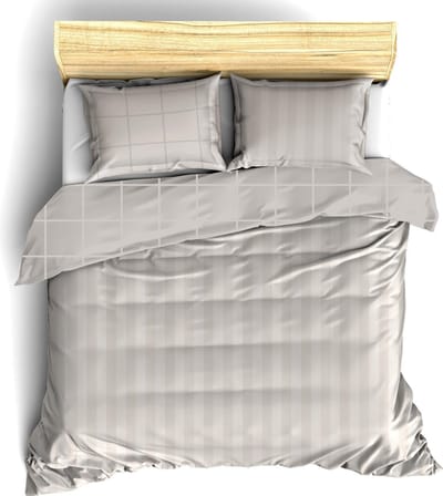 De Witte Lietaer Dekbedovertrek Katoen Satijn Zygo - Tweepersoons - 200 x 220 cm - Taupe