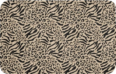WC mat 80x50 cm - Antislip - Giraf - Zebra - Motief - Bruin - Toiletmat - Vloermat - Douchemat - Toilet tapijt - Toiletmatten