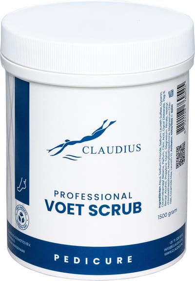 Professional Voetscrub 1500 gram – 100% natuurlijke milde scrub korrel – voedende voetenscrub in hygiënische pot