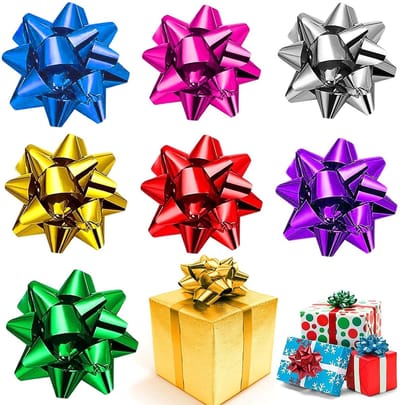 Geschenkstrikken 50 Stuks - Zelfklevend - Decoratieve Strikken - Feestelijke Kleuren - Herbruikbaar - Hoogwaardig Materiaal - Cadeaulinten