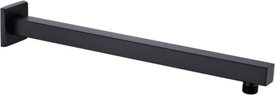 Douchearm Vierkant - Regendouche Verlenger - Badkamer Verbouwen - 16 Inch Projectie - Mat Zwart Staal