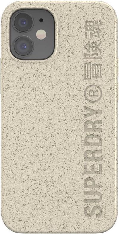 Superdry Snap Case Compostable Materials kunststof hoesje voor iPhone 12 mini - beige