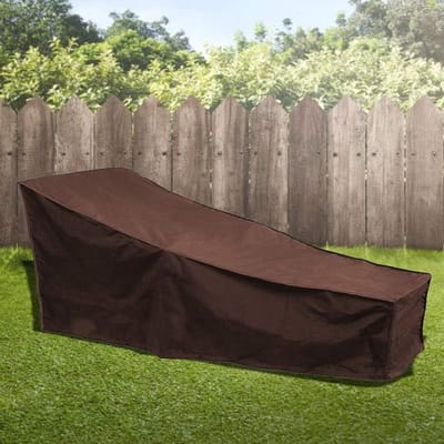 Loungestoel Hoes - Terrasmeubel Bescherming - Buitenmeubels Beschermen - Waterdicht Trekkoord - 208 cm - Bruin