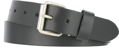 Leren Dames/Heren Riem Glad Leer | 4cm breed | Riemmaat: 85cm (totale lengte: 100cm) | 100% echt leer | Nikkelvrije gesp | Kleur: grijs