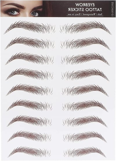 Realistische Waterproof Tattoo Stickers voor Wenkbrauwen - Natuurlijke en Duurzame Make-up Accessoires voor Vrouwen en Meisjes