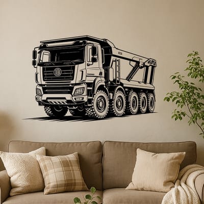 BR2Laser Tatra Phoenix – Wanddecoratie – Lasergesneden Hout – Vrachtauto kunst – 35 cm Breed