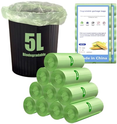 Dailygoods- Afvalzakken 200 stuks - Bio afvalzakken 5L - Scheurbestendige vuilniszakken - Lekvrije vuilniszakken - Vuilniszakken voor huis - Hoogwaardige materialen - Vuilniszak