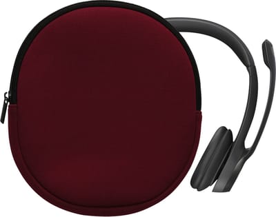 kwmobile hoes geschikt voor Logitech H390 - 21,5 x 16 cm - Beschermhoes voor headset in braam - Van neopreen