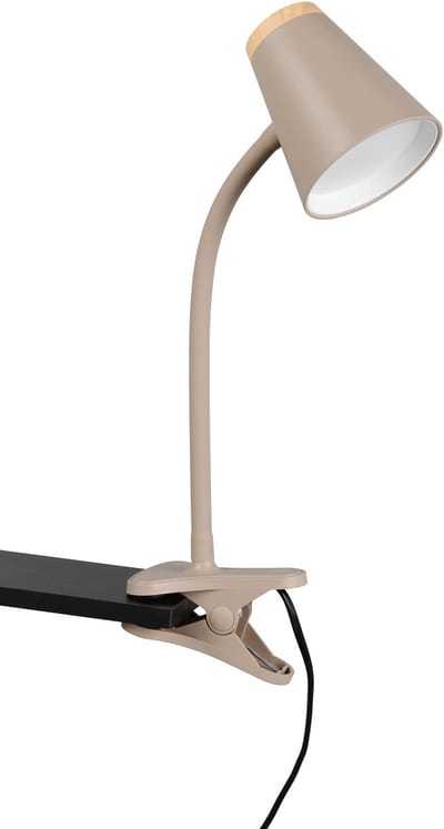 REALITY PONGO - Klemlicht - Beige - incl. 1x SMD 4,5 W - Flexibel - LED-printplaat met hoog voltage - Niet dimbaar - Klemlamp