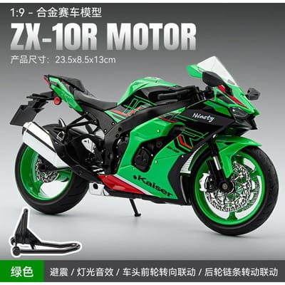 1:9 Kawasaki Zx-10R Motorfiets Hoge Simulatie Legering Model Volwassen Collectie Decoratie Cadeaus Speelgoed Voor Jongens