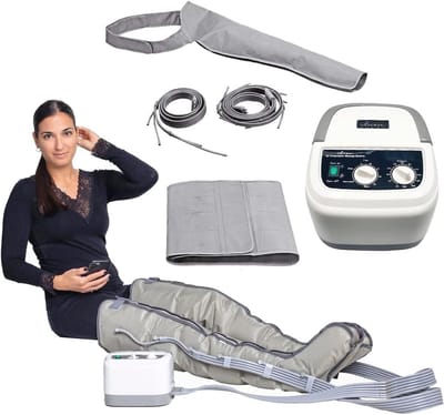 Lymfedrainage-apparaat voor benen, armen en onderbuik - Professioneel massageapparaat met 6 luchtkamers en eenvoudige bediening