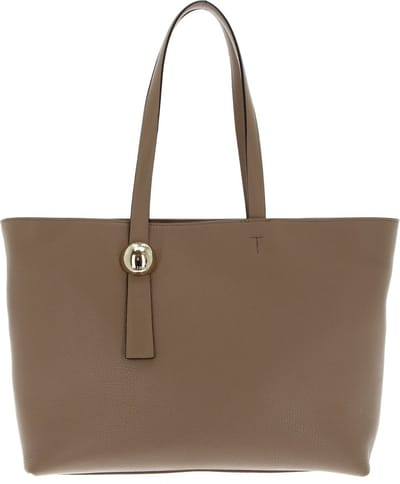 FURLA Leren Schoudertas Shopper Sfera Tote Bag Greige Taupe
