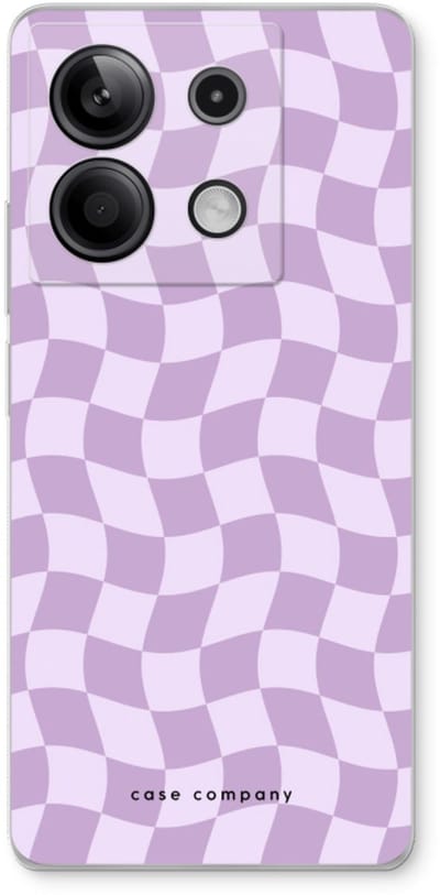 Case Company® - Hoesje geschikt voor Xiaomi Redmi Note 13 5G hoesje - Grid Paars - Soft Cover Telefoonhoesje - Bescherming aan alle Kanten en Schermrand