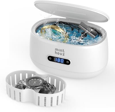 SnelShoppen - Ultrasonic Jewelry Cleaner, 48KHz Ultrasone Reinigingsmachine voor Sieraden, Brillen, Ringen, Effectieve en Snelle Reiniging, Compact en