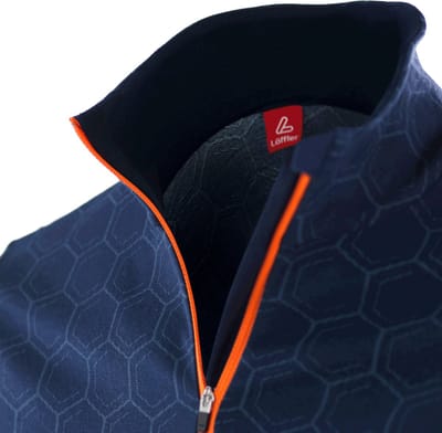 Loeffler shirt voor heren lange mouwen M Midlayer Hywa Bruce Transtex® - Donker Blauw