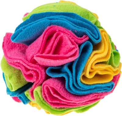 Hond Snuffelbal - Voederspeelgoed - Langzaam Eten - Slijtvast Materiaal - 85 Gram - Multicolor