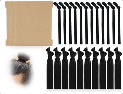Set van 22 Haarbanden voor Mannen en Jongens, Elastische Ponytail Bands in Zwart, 6 mm en 12 mm, Perfect voor Diverse Haarstijlen