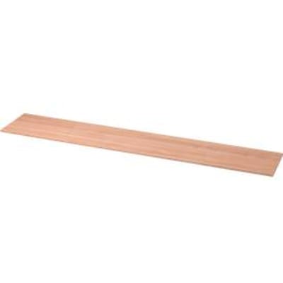 Afdekplaat TOPAS LINE, voor archiefrekken en kasten,  B 2405 mm,  notenhoutpatroon