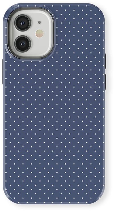 Micro Dots Tough Hoesje geschikt voor iPhone 12 Mini | Geschikt Voor Mag | Stippen Motief Backcover geschikt voor iPhone 12 Mini Indigo Spark