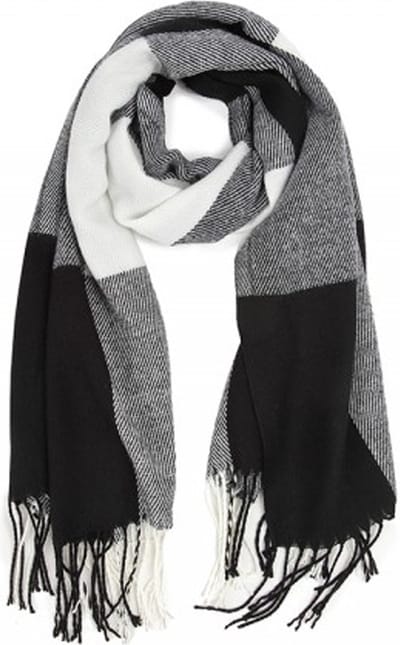 Miss Lulu Sjaal Dames - Omslagdoek Dames - 200x60cm - Zwart