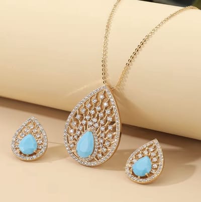 N3 Collecties Vrouwen Nieuwe Mode Zirkoon Ketting Oorbellen Set
