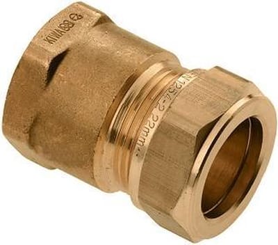 Bonfix knelkoppeling - Schroefbus - 1/4” x 10mm - Messing