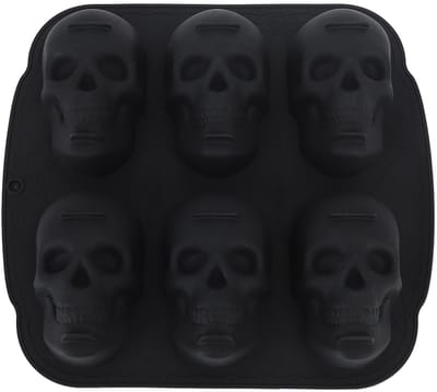 Dailygoods- Bakvorm Schedelvorm - Siliconen Bakvormen - Halloween Decoraties - Cakevorm - Snoepjes Maker - Eenvoudig te gebruiken