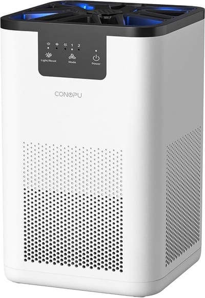 MKSS® Luchtreiniger - Air Purifier - 2.5L - Wit met Zwart