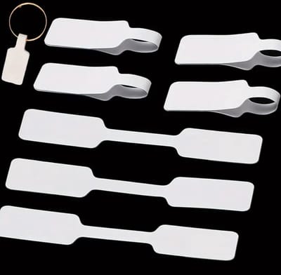 100 stuks sieraden prijskaartjes wit zelfklevend