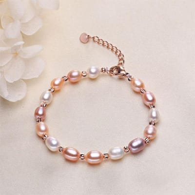 Armbanden Parelarmband Barokke Sieraden Student Honing Cadeau Live brown