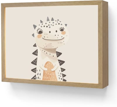 Nachtlampje 40x30 cm - Kinder lamp - Dinosaurus - Pastel kleuren - Tafellamp kinderkamer draadloos - Slaapkamer lampje - Bedlamp kinderen - Kinderlampje - Wandlamp babykamer - Nachtlampjes