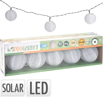 Solar LED lampionnen - 10 stuks wit
