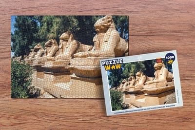 Puzzel Standbeelden van een leeuw in het tempelcomplex in Karnak - Legpuzzel - Puzzel 1000 stukjes volwassenen