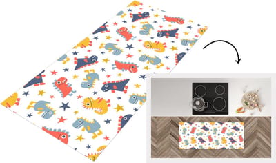 Keukenloper - Loper keuken - Patronen - Dino - Sterren - 120x50 cm - Keukenloper vinyl