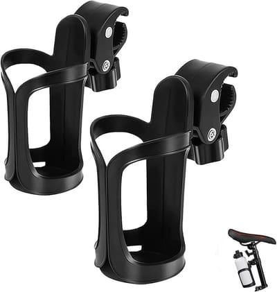 Pram en Fiets Drinkbeker Houder, 2 Stuks, 360° Rotatie, Geschikt voor Flessen, Koffie en Babyvoeding, Ideaal voor Kinderwagens, Fietsen en Rolstoelen